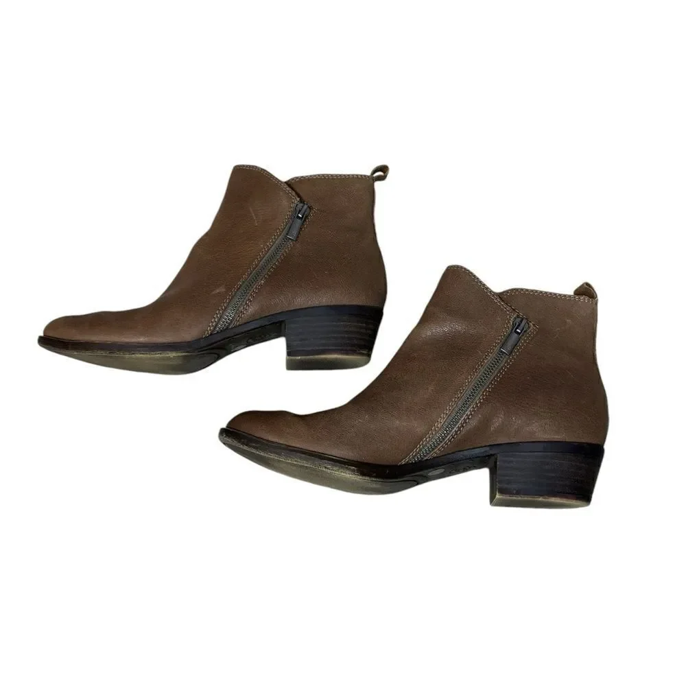 Lucky Brand Leather Bryton Ankle Boots DB14
